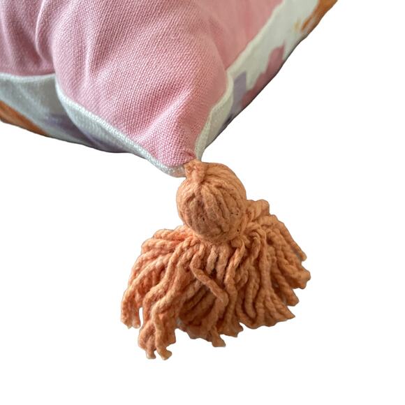 Cupcakes & Cashmere HALLOWEEN GHOST Pillow 14x24 Embroidered Pastel NEW - Picture 6 of 15